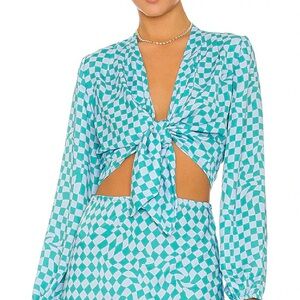 RESA Luna Top in Blue Geo